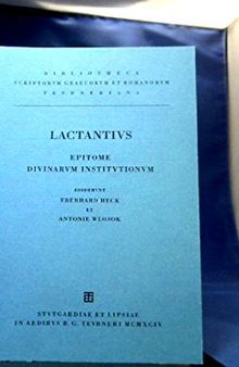 Lactanti, L. Caeli Firmiani, epitome divinarum institutionum