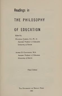 Readings in Philosophy of Education