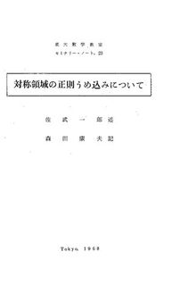 対称領域の正則うめ込みについて