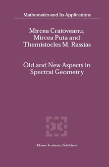 Old and New Aspects in Spectral Geometry