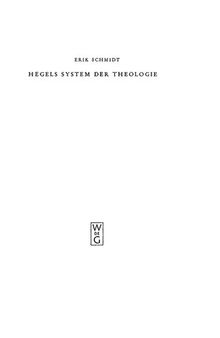 Hegels System der Theologie