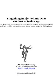 Singe Along Banjo Volume One Outlaws And Scalawags