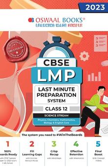 CBSE Class 12 LMP Last Minute Preparation System SCIENCE