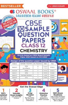 Oswaal CBSE Sample Question Papers Class 12 Chemistry (For 2023 Exam)