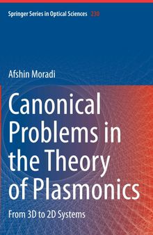 Canonical Problems in the Theory of Plasmonics Fron 3D to 2D Systems