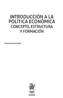 Introducción a la Política Económica Concepto, Estructura y Formación