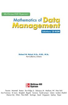McGraw-Hill Ryerson Mathematics of Data Management, Solutions