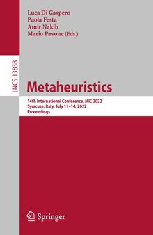 Metaheuristics: 14th International Conference, MIC 2022, Syracuse, Italy, July 11–14, 2022, Proceedings