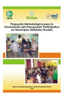 Propuesta Metodológica Para la Formulación del Presupuesto Participativo en Municipios Distritales Rurales