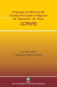 Propuesta de Reforma del Consejo Participativo Regional de Educación de Piura - COPARE