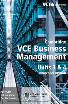 Cambridge VCE Business Management Units 3 & 4