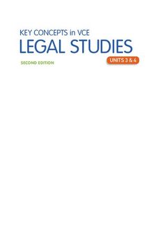 Key concepts in VCE legal studies. Units 3 & 4