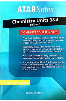 ATAR Notes, VCE Chemistry Units 3 & 4 - Complete Course Notes