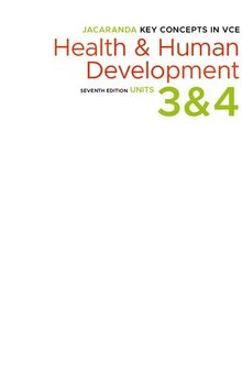 Jacaranda Key Concepts in VCE Health and Human Development: VCE Units 3 & 4