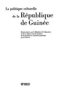 La politique culturelle de la République de Guinée