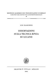 Osservazioni sulla tecnica epica di Lucano