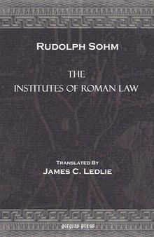 The Institutes of Roman Law