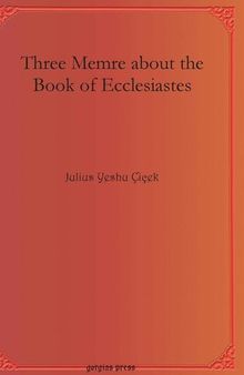 Three Memre about the Book of Ecclesiastes (Syriac Edition)
