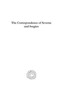 The Correspondence of Severus and Sergius