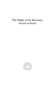 The Origin of the Recessive Accent in Greek
