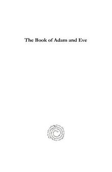 The Book of Adam and Eve: A Book of the Early Eastern Church