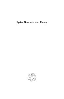 Syriac Grammar and Poetry