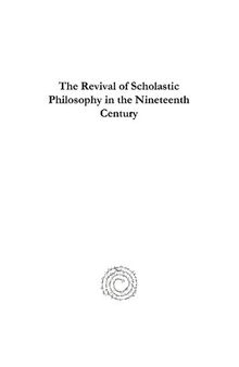 The Revival of Scholastic Philosophy in the Nineteenth Century