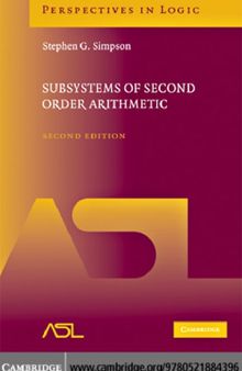 Subsystems of Second Order Arithmetic.
