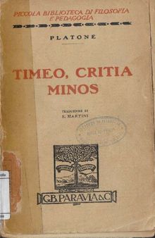 Timeo, Critia, Minos