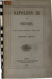 Napoleon III. und Preußen. Antwort eines deutschen Flüchtlings auf 