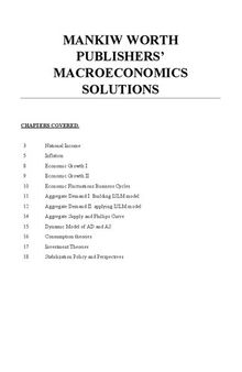 Solution Manual for Macroeconomics Mankiw Worth Publishers