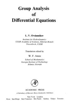 Group analysis of differential equations