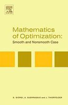 Mathematics of optimization : smooth and nonsmooth case