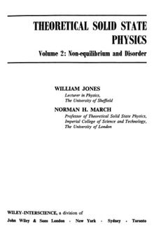 Theoretical solid state physics / Vol.2, Non-equilibrium and disorder