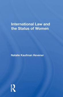 International Law And The Status Of Women
