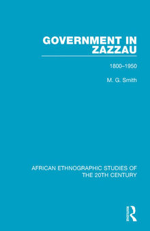 Government in Zazzau: 1800-1950