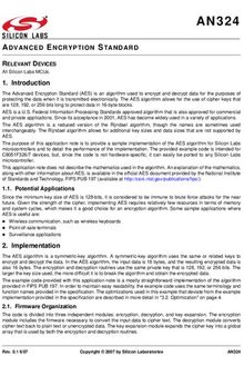 Advanced Encryption Standard (AES)