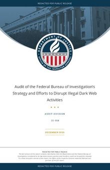 Audit of the Federal Bureau of Investigation’s Strategy and Efforts to Disrupt Illegal Dark Web Activities