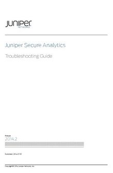 Juniper Secure Analytics Troubleshooting Guide