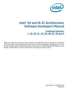 Intel® 64 and IA-32 Architectures Software Developer’s Manual Volume 1: Basic Architecture