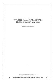 8080/8085 Assembly Language Programmers Manual.