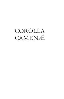 Corolla Camenae: An Anthology of Latin Verse in Quantitative and Accentual Metres
