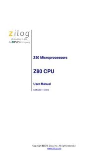 Z80 CPU User Manual