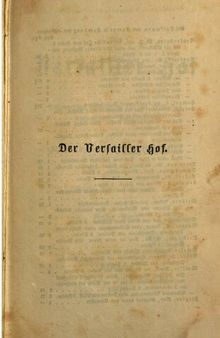 Der Versailler Hof: vom Anfange des achtzehnten bis zur Mitte des neunzehnten Jahrhunderts