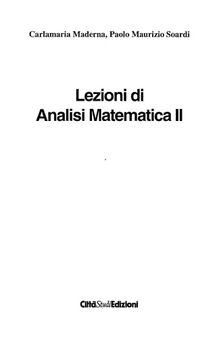 Lezioni di analisi matematica 2
