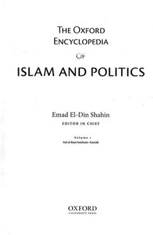 The Oxford Encyclopedia of Islam and Politics: Two-Volume Set (Oxford Encyclopedias of Islamic Studies)