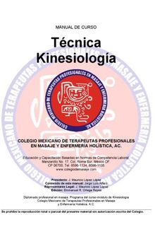 Tecnica  Kinesiologia. Tour for health version2