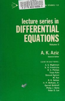 Lecture Series in Differential Equations