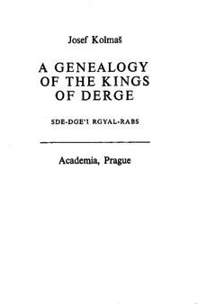 A Geneaology of the Kings of Derge