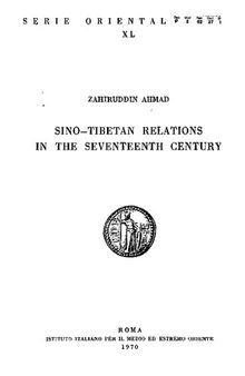 Sino-Tibetan Relations in the Seventeenth Century